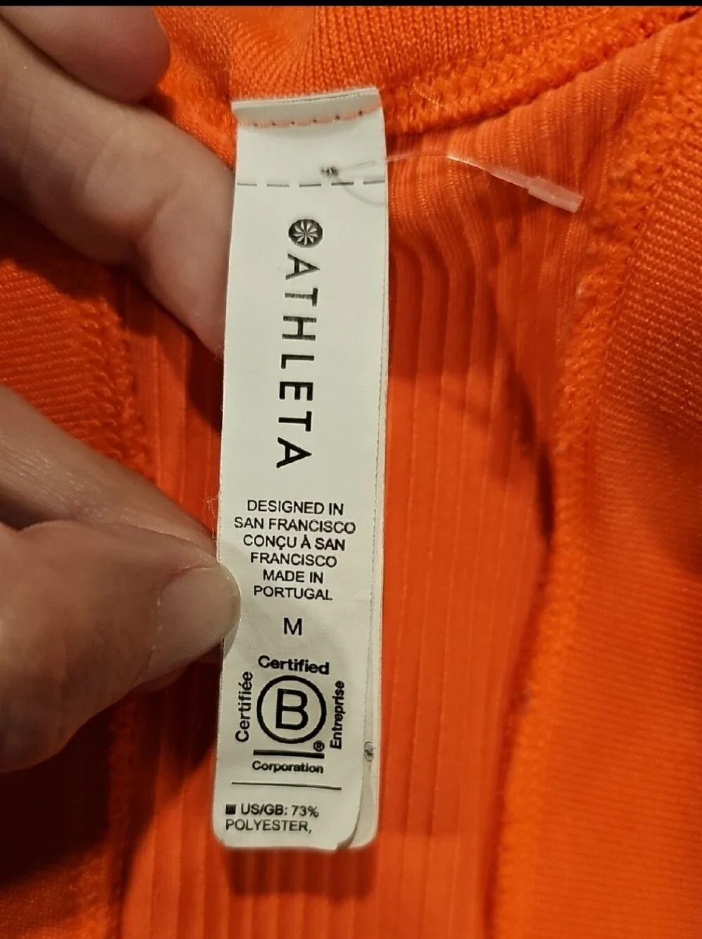 Athleta Renew Seamless Racerback Tank, Orange, M - Picture 5 of 7